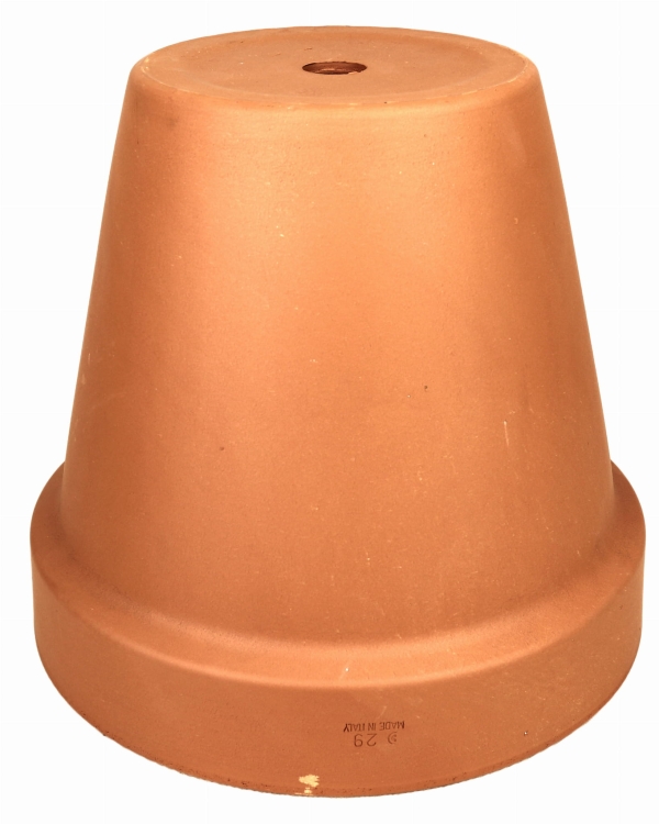 DEGREA Doniczka VASO D29 cm Ceramiczna Klasyczna Prosta Włoska Terakota + Podstawek D23 cm