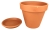 DEGREA Doniczka VASO D29 cm Ceramiczna Klasyczna Prosta Włoska Terakota + Podstawek D23 cm