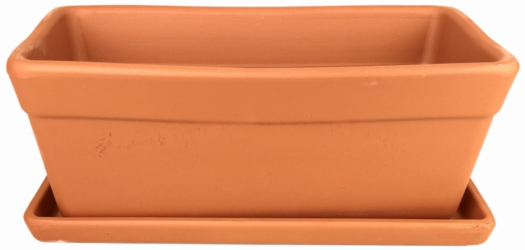 DEGREA Skrzynka Venezia L40 Cassetta Ceramiczna Klasyczna Prosta Włoska Terakota 40cm + Podstawka Prostokątna SOTTOCAS. L40