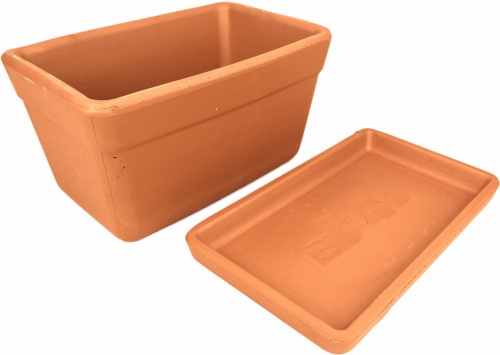 DEGREA Skrzynka Venezia Ceramiczna Klasyczna Prosta Włoska Terakota + Podstawka prostokątna SOTTOCAS. L30L30 Cassetta 30cm