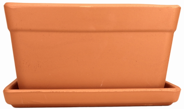 DEGREA Skrzynka Venezia Ceramiczna Klasyczna Prosta Włoska Terakota + Podstawka prostokątna SOTTOCAS. L30L30 Cassetta 30cm