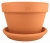 DEGREA Doniczka MEZZO VASO D25 Ceramiczna Ceramiczna Klasyczna Prosta Włoska Terakota + Podstawka D25