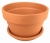 DEGREA Doniczka MEZZO VASO D31 Ceramiczna Klasyczna Prosta Włoska Terakota + Podstawka D28