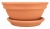 DEGREA Misa Ciotola CICLAMINO Ceramiczna Klasyczna Prosta Włoska Terakota D23 cm + Podstawek D19 cm