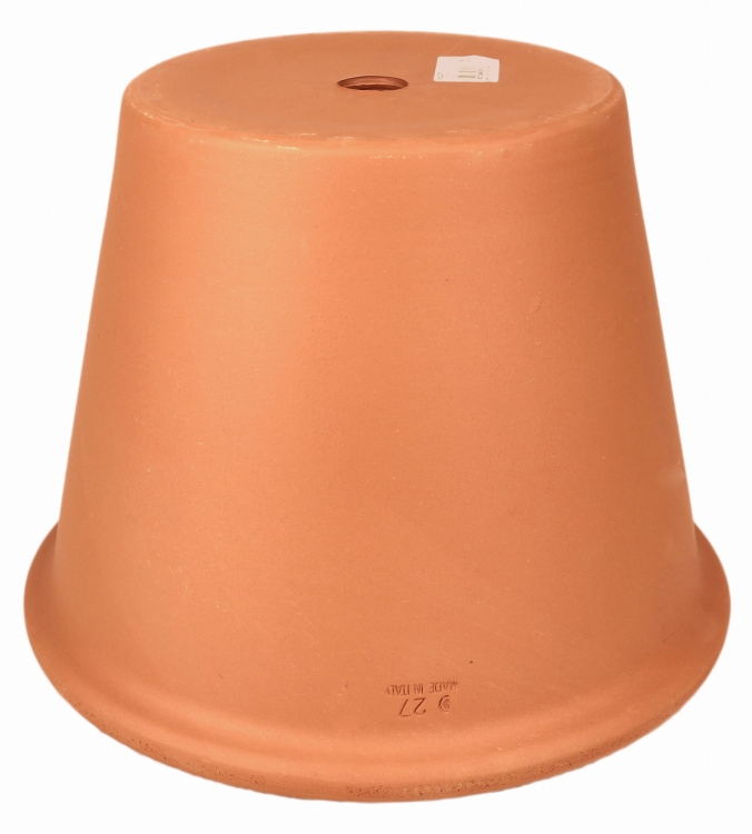 DEGREA Doniczka VASO POMPEI D27 Ceramiczna Klasyczna Prosta Włoska Terakota + Podstawek D23 cm