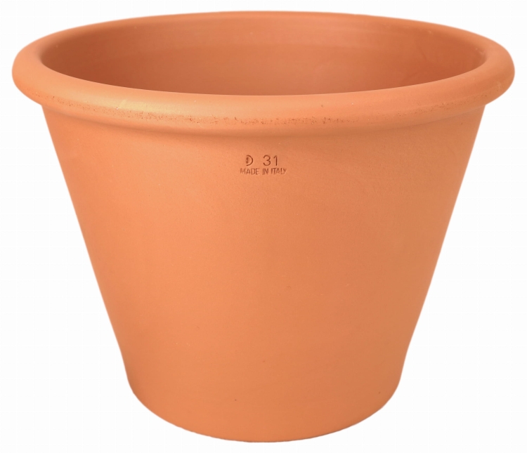 DEGREA Doniczka VASO POMPEI D31 Ceramiczna Klasyczna Prosta Włoska Terakota + Podstawek D28 cm