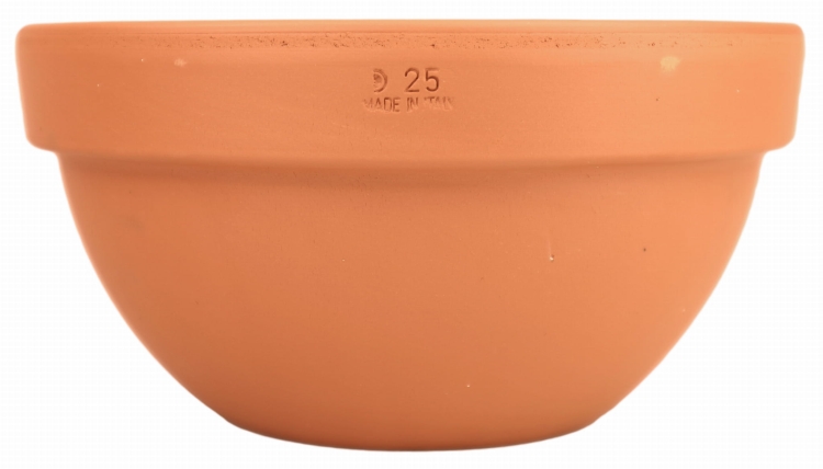 DEGREA Misa Ciotola IBIS D25 Ceramiczna Klasyczna Prosta Włoska Terakota 25cm + Podstawek D23 cm