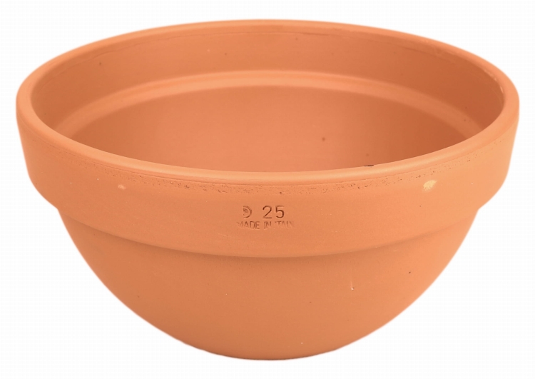 DEGREA Misa Ciotola IBIS D25 Ceramiczna Klasyczna Prosta Włoska Terakota 25cm + Podstawek D23 cm