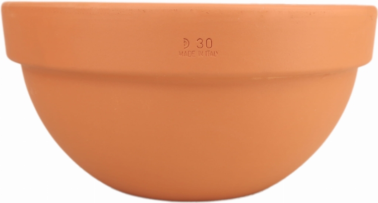 DEGREA Misa Ciotola IBIS D30 Ceramiczna Klasyczna Prosta Włoska Terakota 30cm + Podstawek D28 cm