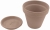 DEGREA Doniczka VASO VULCANO D15 Ceramiczna Klasyczna Prosta Włoska Terakota Szara 15cm + Podstawek D13 cm