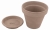 DEGREA Doniczka Ceramiczna Klasyczna Prosta Włoska Terakota Szara VASO VULCANO D17 cm + Podstawek D15 cm