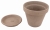 DEGREA Doniczka VASO VULCANO D21 Ceramiczna Klasyczna Prosta Włoska Terakota Szara 21cm + Podstawek D19 cm