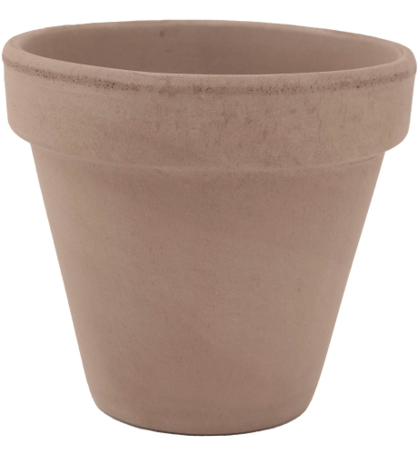DEGREA Doniczka VASO VULCANO D15 Ceramiczna Klasyczna Prosta Włoska Terakota Szara 15cm