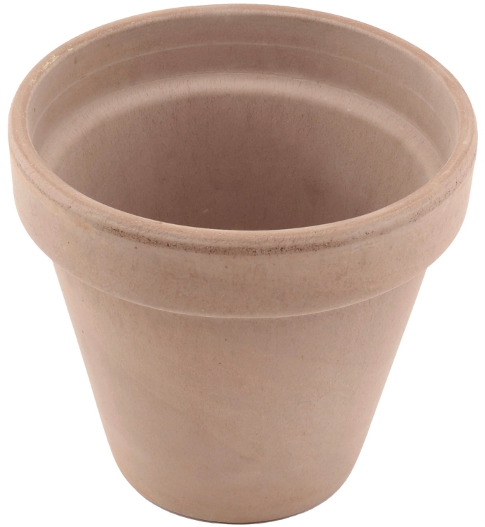 DEGREA Doniczka VASO VULCANO D15 Ceramiczna Klasyczna Prosta Włoska Terakota Szara 15cm