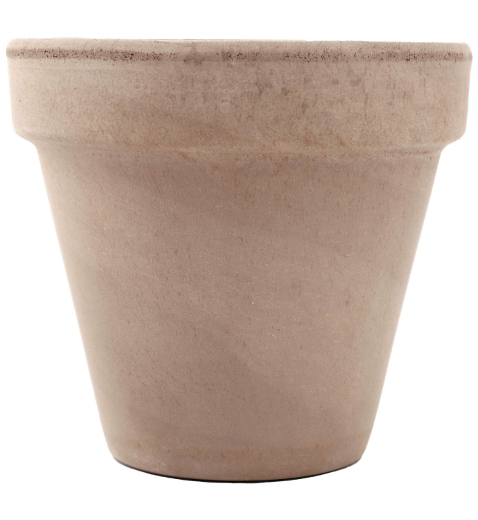 DEGREA Doniczka VASO VULCANO D15 Ceramiczna Klasyczna Prosta Włoska Terakota Szara 15cm