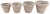 DEGREA Doniczka VASO VULCANO D15 Ceramiczna Klasyczna Prosta Włoska Terakota Szara 15cm