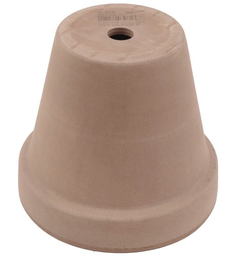 DEGREA Doniczka VASO VULCANO D17 Ceramiczna Klasyczna Prosta Włoska Terakota Szara 17cm