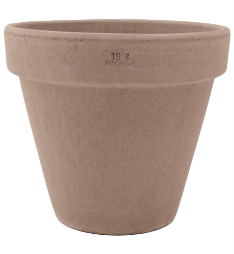 DEGREA Doniczka VASO VULCANO D19 Ceramiczna Klasyczna Prosta Włoska Terakota Szara 19cm