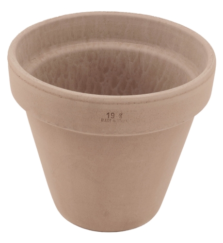 DEGREA Doniczka VASO VULCANO D19 Ceramiczna Klasyczna Prosta Włoska Terakota Szara 19cm