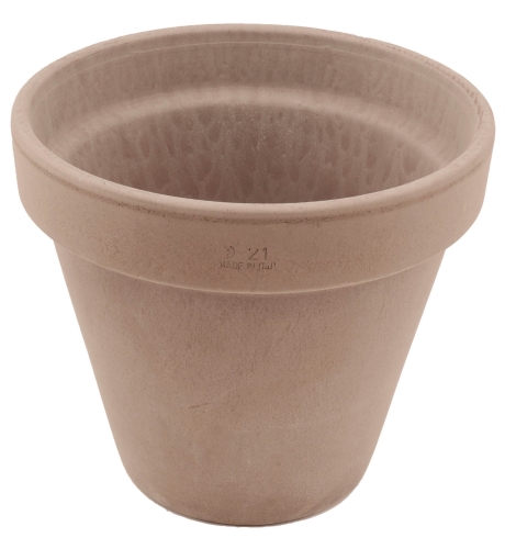 DEGREA Doniczka VASO VULCANO D21 Ceramiczna Klasyczna Prosta Włoska Terakota Szara 21cm