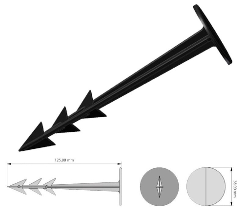 Kotwy L125mm 12,5cm 100szt GardenPEG do Agrowłókniny Kołki Szpilki