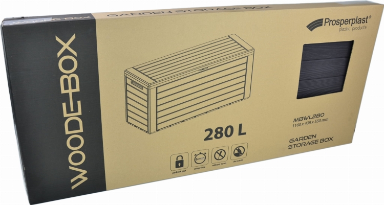 Skrzynia MBWL280-S433 WOODEBOX 280L Antracyt