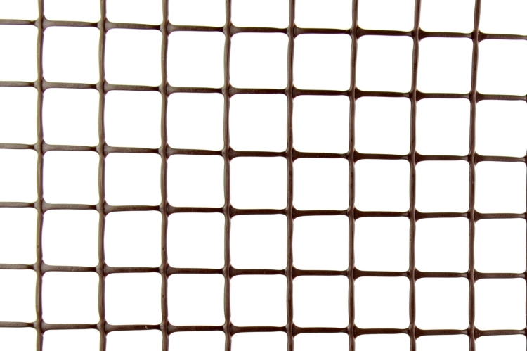 Siatka PCV Brązowa 50cm 5m oczko 20x20mm Nortene Maxisquare Brąz Plastikowa 0,5x5m