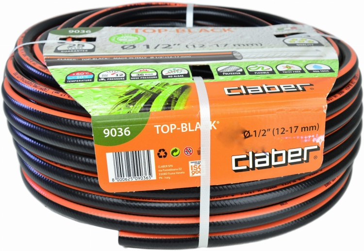 Claber Wąż 1/2" Top Black 12-17mm 1 mb