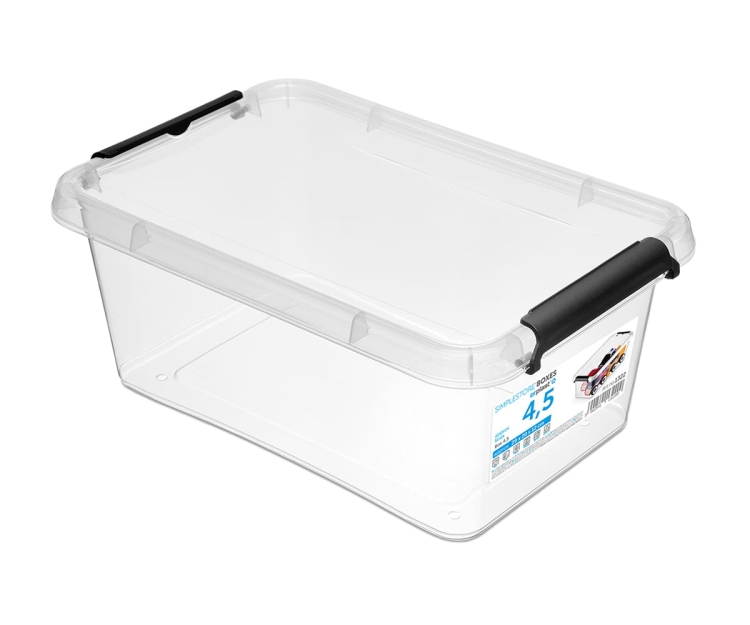 Pojemnik Plastikowy Transparentny 4,5L z Pokrywą SimpleStore Pudło