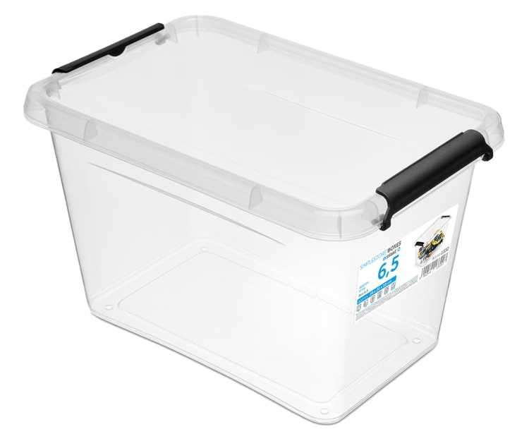 Pojemnik Plastikowy Transparentny 6,5L z Pokrywą SimpleStore Pudło