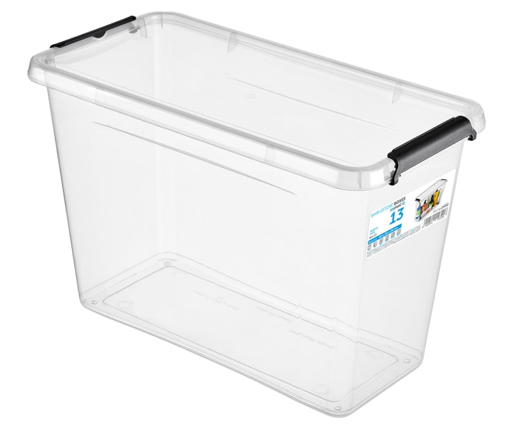 Pojemnik Plastikowy Transparentny 13L z Pokrywą SimpleStore Pudło