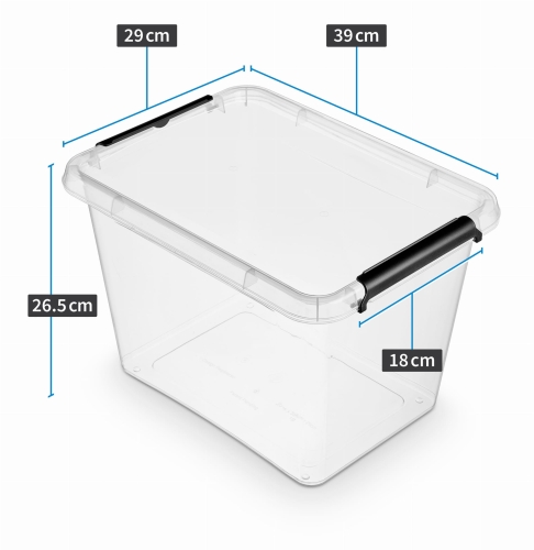 Pojemnik Plastikowy Transparentny 19L z Pokrywą SimpleStore Pudło