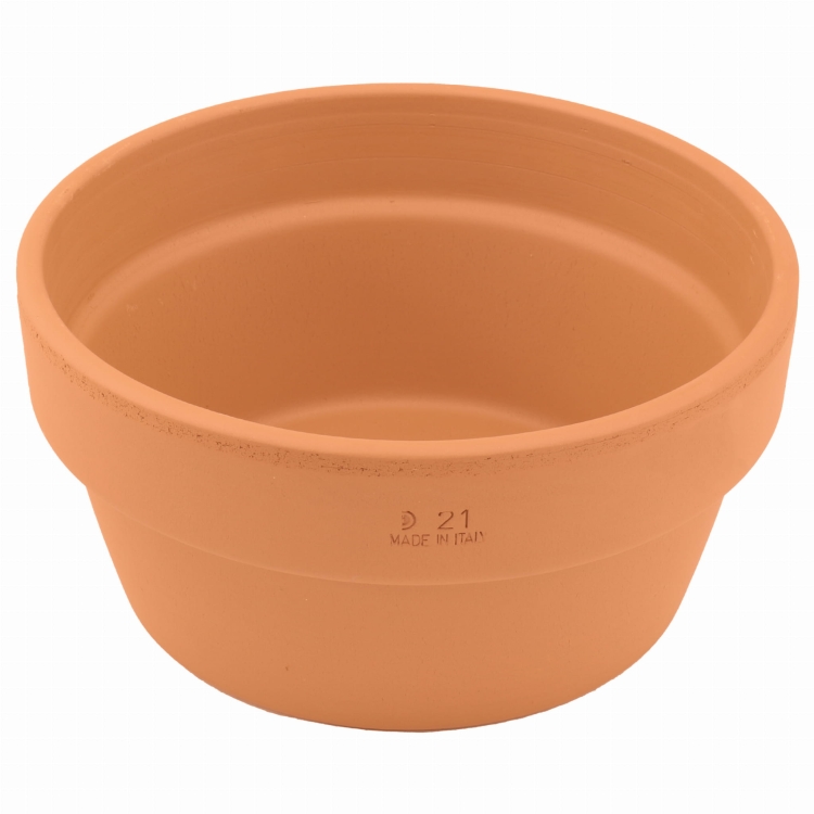DEGREA Doniczka MINI VASO D21 Ceramiczna Terakota NISKA 21cm
