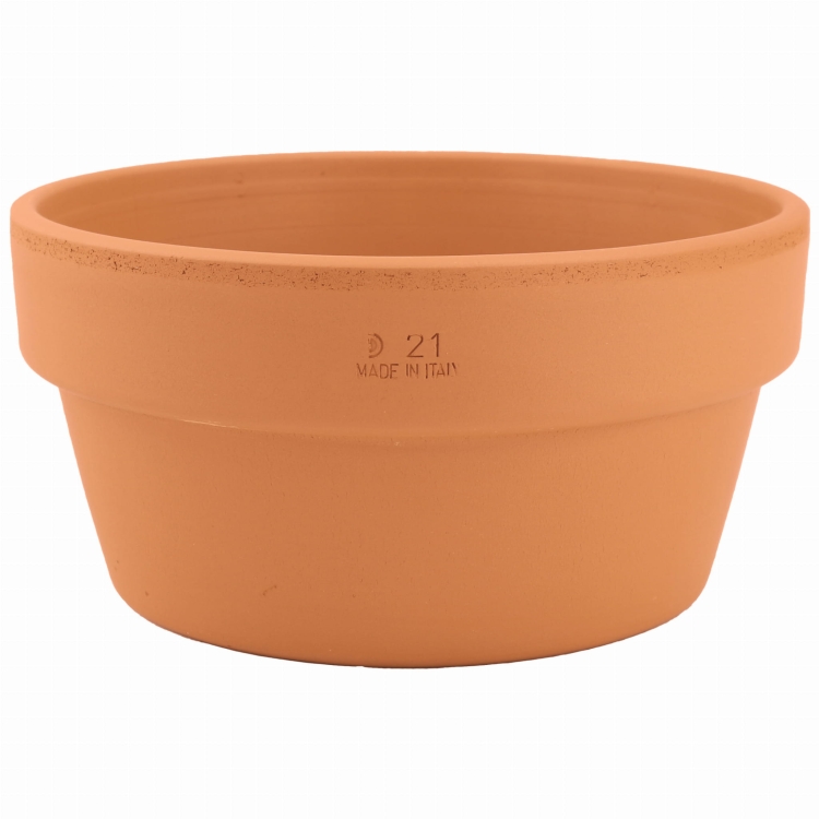 DEGREA Doniczka MINI VASO D21 Ceramiczna Terakota NISKA 21cm
