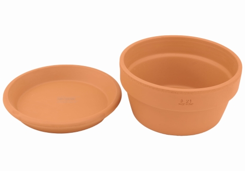 DEGREA Doniczka ceramiczna MINI VASO D21 + Podstawka D21
