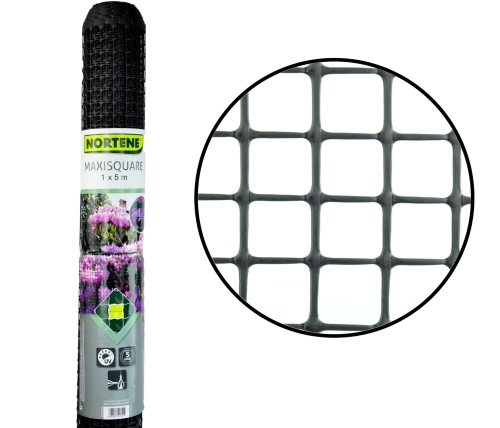 NORTENE Siatka MAXISQUARE 20mm PCV ANTRACYT 1x5m