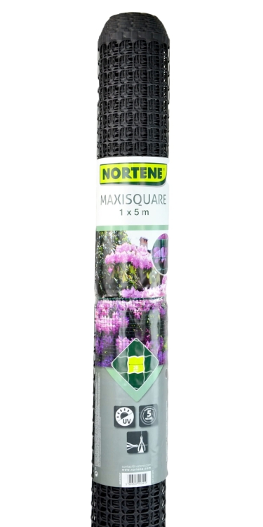 NORTENE Siatka MAXISQUARE 20mm PCV ANTRACYT 1x5m