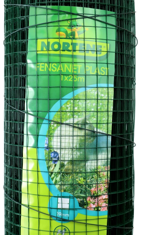 Nortene Siatka Metalowa Fensanet Plast 1x25m 19mm 1,1mm Zielona
