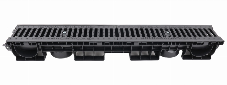 Kanał DN100 H120 C250 PP/ŻEL. 12x16x100[cm] PM BASIC Odwodnienie Liniowe korytko plastikowe / ruszt żeliwny