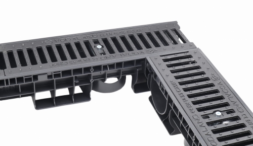 Kanał DN100 H120 C250 PP/ŻEL. 12x16x100[cm] PM BASIC Odwodnienie Liniowe korytko plastikowe / ruszt żeliwny