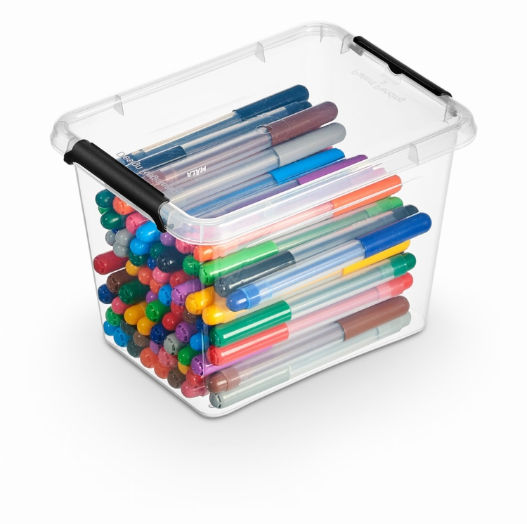 2x Pojemnik 2,5L Plastikowy Transparentny z Pokrywą SimpleStore Zestaw Pudełek