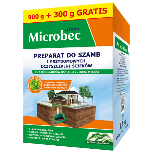 Microbec Ultra 1kg + Microbec WC Bio żel 500ml