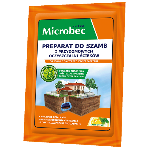 Microbec Preparat do szamb zapach cytrynowy 25g