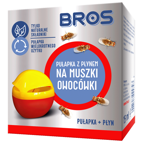 BROS Pułapka na muszki owocówki z płynem