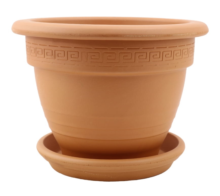 DEGREA Doniczka Zdobiona CAMPANA D27 Ceramiczna Terakota 27cm