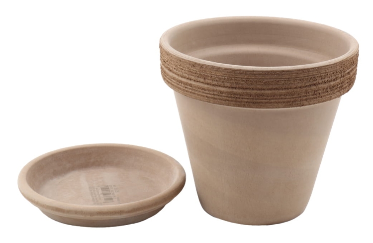 DEGREA Doniczka VASO VULCANO GRAFFIATO D15 Ceramiczna Terakota 15cm