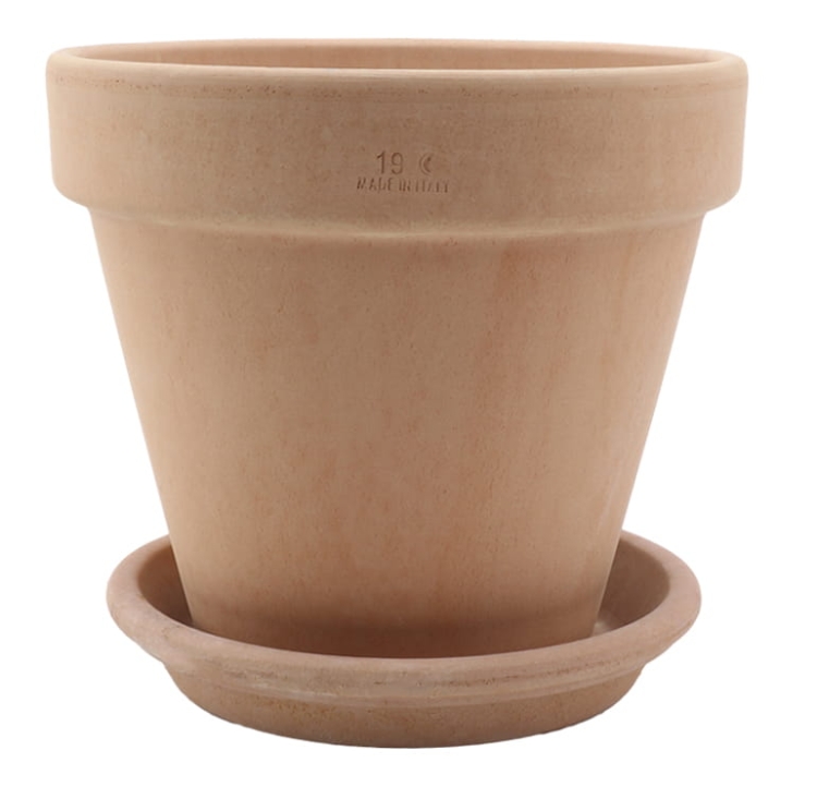 DEGREA Doniczka Ceramiczna Terakota VASO ARENA D19 cm + Podstawek D17 cm