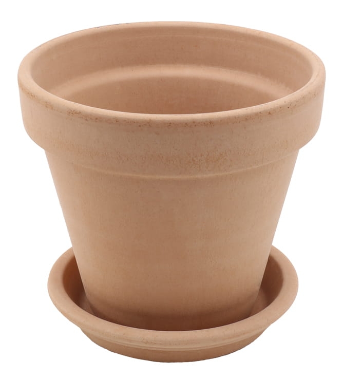 DEGREA Doniczka Ceramiczna Terakota VASO ARENA D19 cm + Podstawek D17 cm