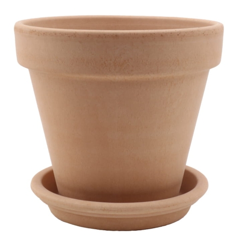 DEGREA Doniczka Ceramiczna Terakota VASO ARENA D17 cm + Podstawek D15 cm