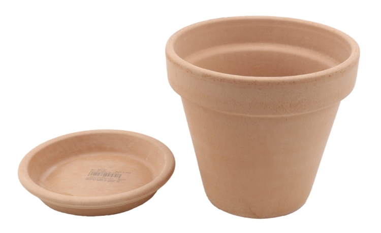 DEGREA Doniczka Ceramiczna Terakota VASO ARENA D17 cm + Podstawek D15 cm